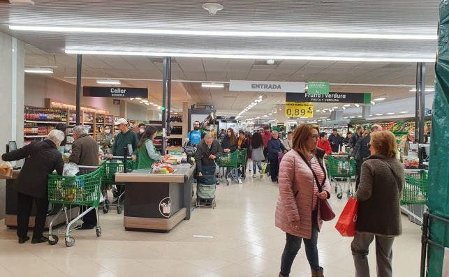 Imagen del Mercadona afectado en el Eixample