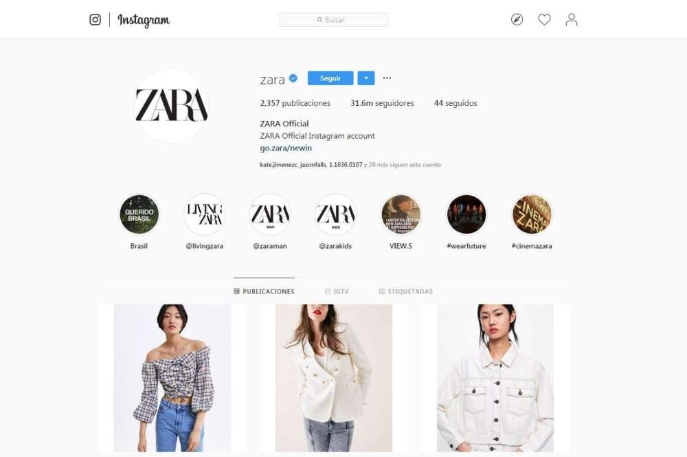 Zara, H&M, y Nike ya ropa en Instagram - Digital