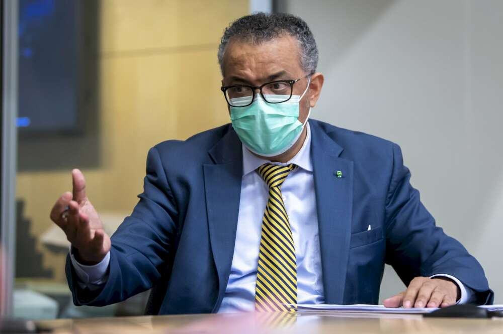 El director general de la Organización Mundial de la Salud (OMS), Tedros Adhanom Ghebreyesus, alerta sobre la subida del precio de las vacunas EFE/EPA/MARTIAL TREZZINI