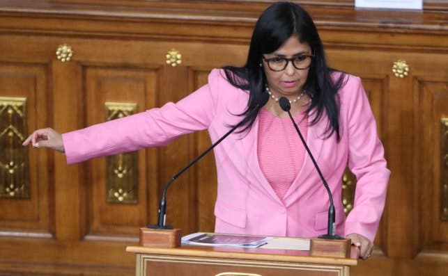 La vicepresidenta de Venezuela, Delcy Rodríguez, en diciembre de 2019. Foto: EFE/MG