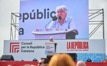 La exconsellera fugada Clara Ponsatí, en un acto del opaco Consell per la República en Perpiñán (Francia) / Julio Díaz (JxCat)