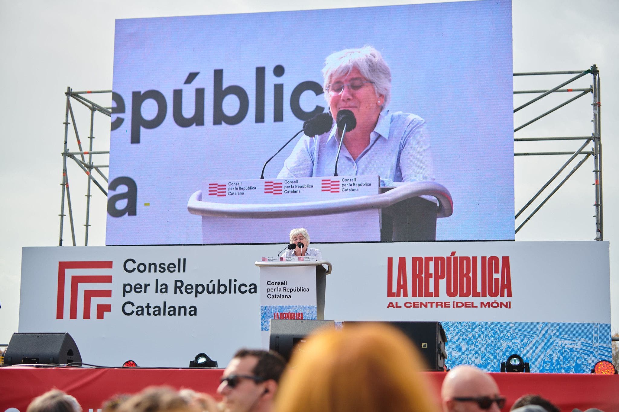 La exconsellera fugada Clara Ponsatí, en un acto del opaco Consell per la República en Perpiñán (Francia) / Julio Díaz (JxCat)
