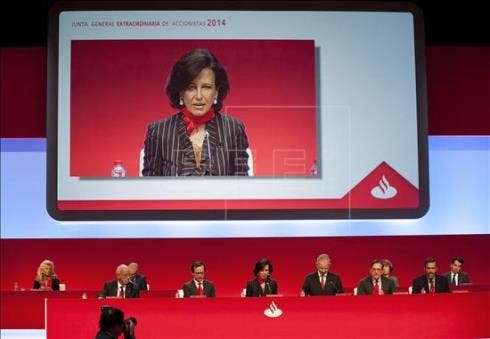 Ana Botín preside la junta extraordinaria del Santander