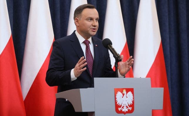 El presidente polaco, Andrzej Duda, ofrece una rueda de prensa sobre las reformas del sistema judicial, en Varsovia (Polonia). EFE/Archivo