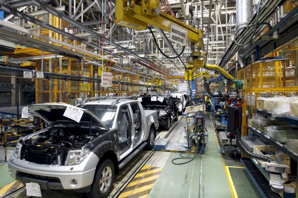 Interior de la fábrica de Nissan Motor Ibérica en la Zona Franca de Barcelona. /Toni Albir