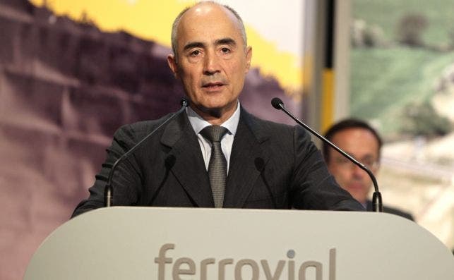 El presidente de Ferrovial, Rafael del Pino, durante su junta general ordinaria de accionistas. Ferrovial