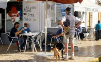 Terrazas en la isla de Formentera (Islas Baleares). Foto: Efe