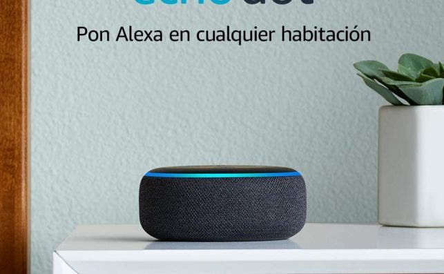 Echo Dot (3.ª generación) - Altavoz inteligente con Alexa, tela de color antracita./ Amazon