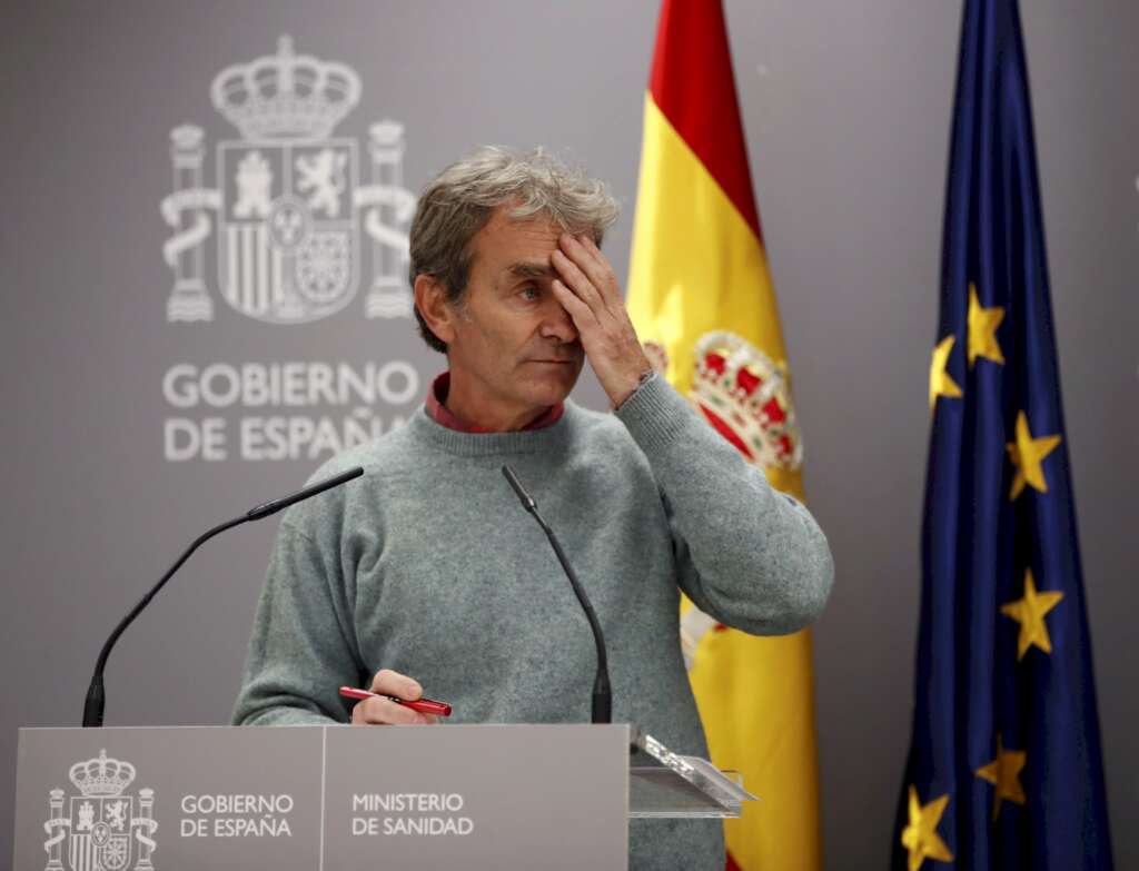 El director del Centro de Alertas y Emergencias Sanitarias, Fernando Simón, durante una de sus últimas ruedas de prensa en Madrid