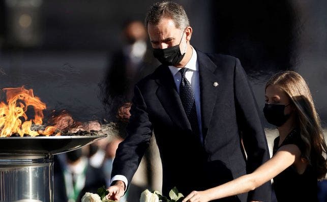 El Rey Felipe VI, en el acto de recuerdo de las víctimas de la Covid-19 / EFE