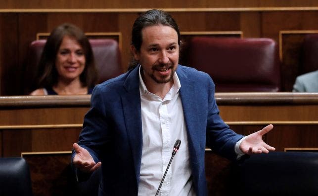 Pablo Iglesias, líder de Unidas Podemos y vicepresidente segundo del Gobierno, en una intervención en el Congreso Foto: Efe