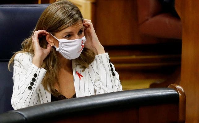 La ministra de Trabajo,Yolanda Díaz, durante el pleno del pasado martes en el Congreso de los Diputados / EFE