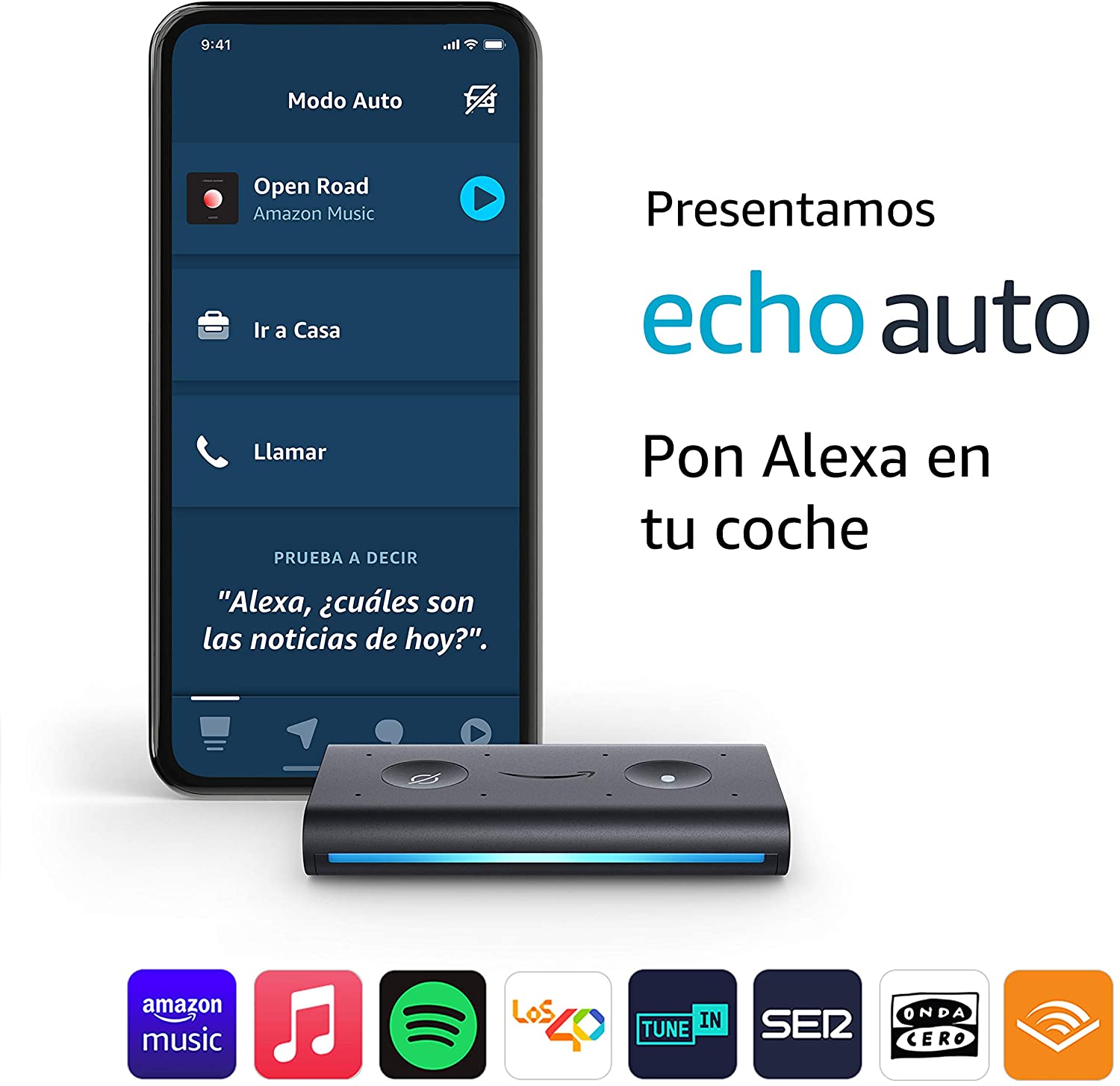 Echo Auto. Altavoz inteligente con Alexa para coches