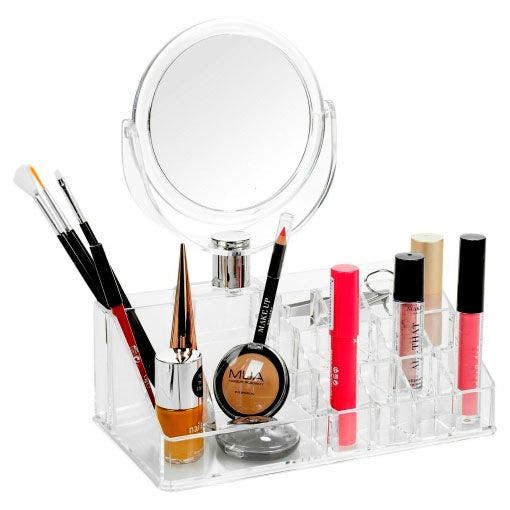Carrefour Espejo y organizador de maquillaje