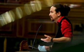 El líder de Podemos y vicepresidente segundo del Gobierno, Pablo Iglesias, en una comparecencia ante el Congreso | EFE/Mariscal/Archivo