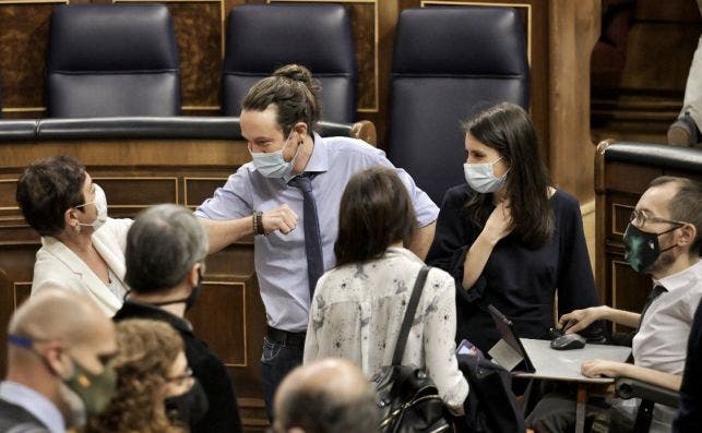 Podemos y Bildu en el Congreso. Foto: Dani Gago. 