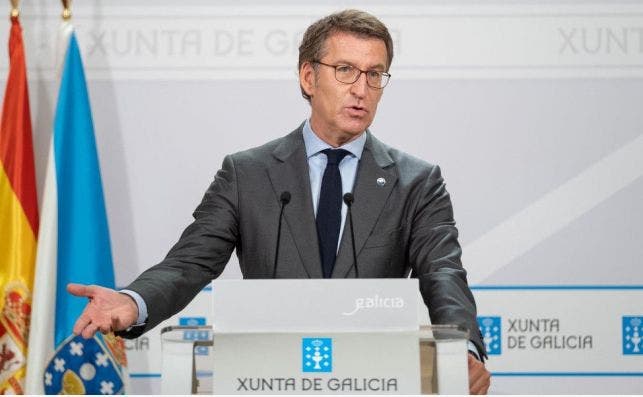 El presidente de la Xunta de Galicia, Alberto Núñez Feijóo, tras la reunión semanal del Gobierno gallego / Europa Press