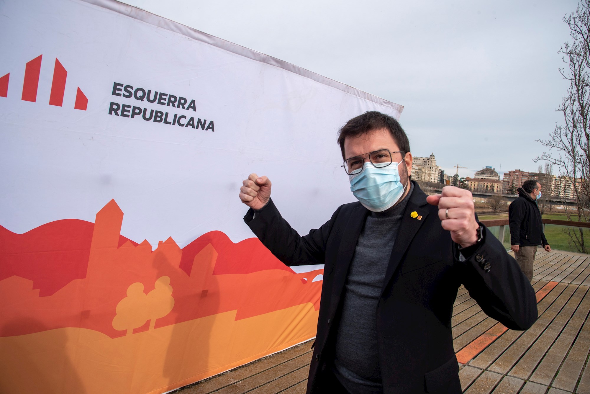 El vicepresidente del Govern en funciones de presidente, Pere Aragonès, en un acto preelectoral de ERC en Lleida, el 23 de enero de 2021 | EFE/RG/Archivo