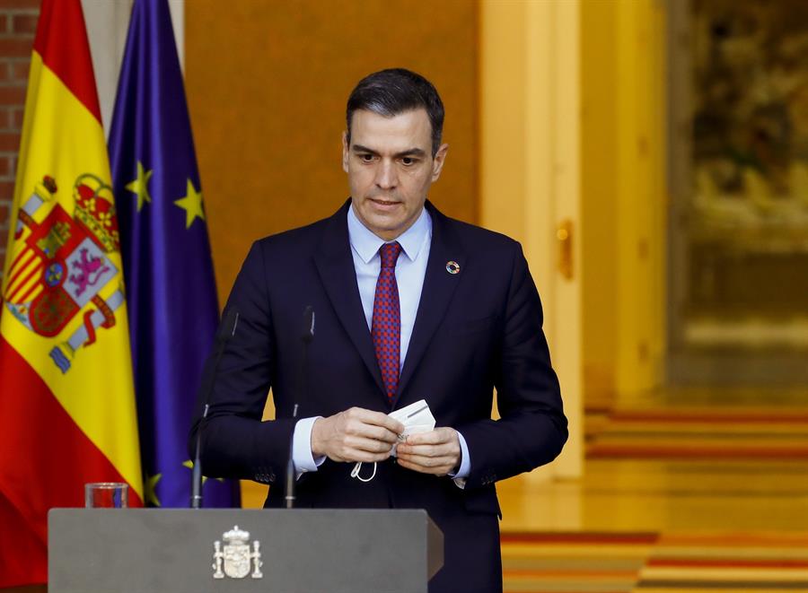 El presidente del Gobierno, Pedro Sánchez, en la Moncloa./ EFE