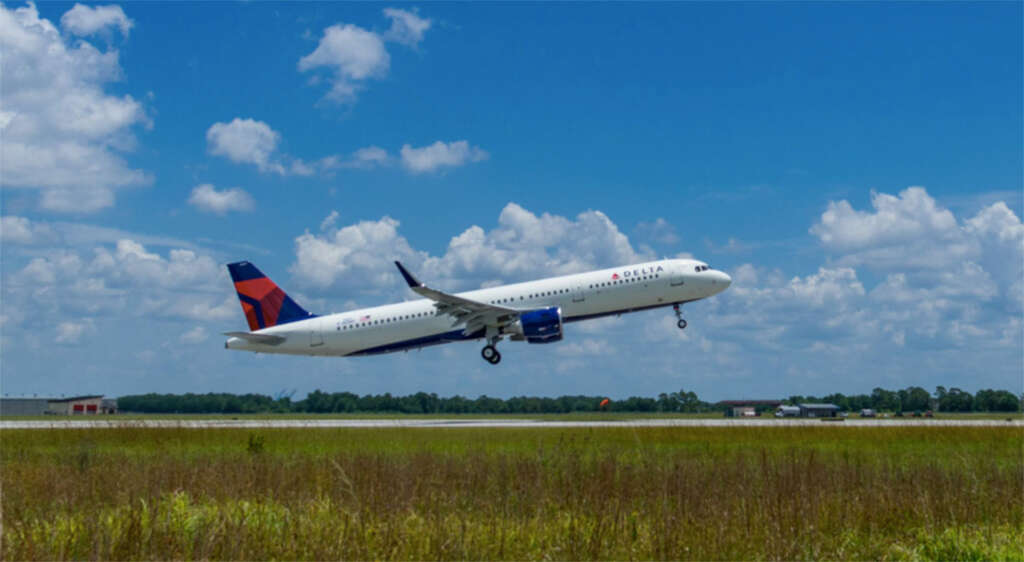 Un Airbus A320 entregado a la compañía Delta Air Lines