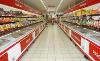 Interior de un supermercado de DIA.