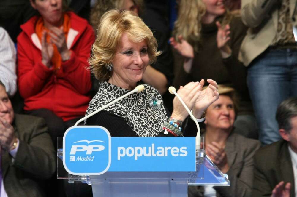 La expresidenta de la Comunidad de Madrid, Esperanza Aguirre / PP Madrid