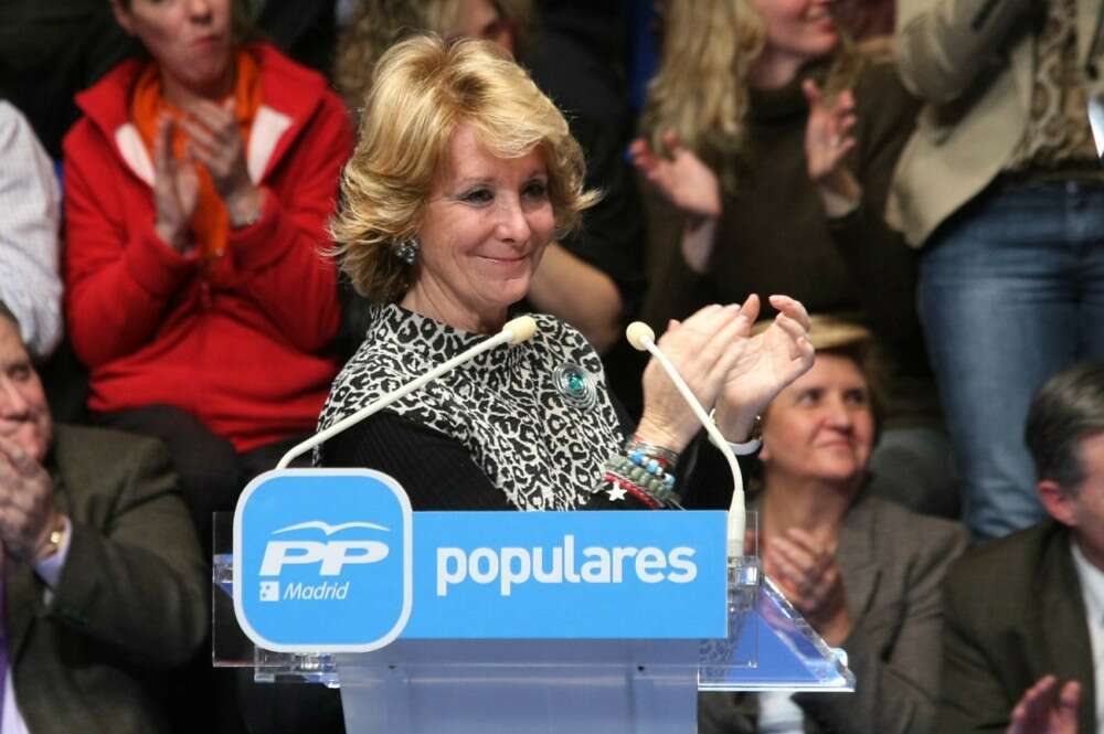 La expresidenta de la Comunidad de Madrid, Esperanza Aguirre / PP Madrid