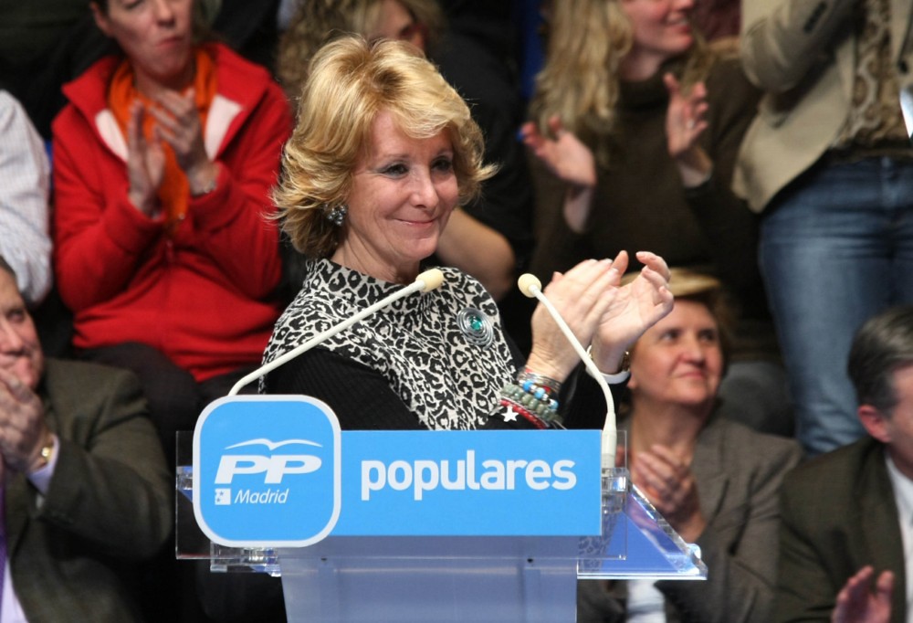 La expresidenta de la Comunidad de Madrid, Esperanza Aguirre / PP Madrid