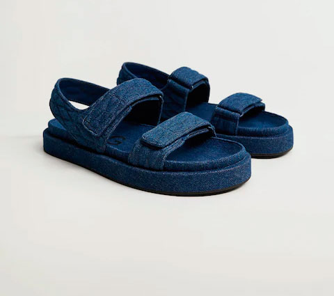 Sandalias denim de Mango