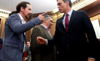 El presidente del Gobierno, Pedro Sánchez y el líder de Podemos, Pablo Iglesias, en una imagen de archivo./EFE