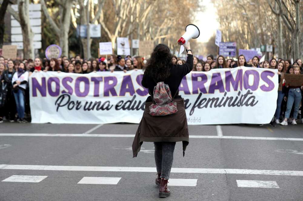 Vista del inicio de una manifestación en Madrid convocada con motivo del 8M. EFE/Kiko Huesca/Archivo