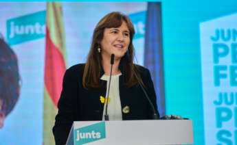 La líder de JxCat, durante la noche electoral del 14-F / Julio Díaz (JxCat)