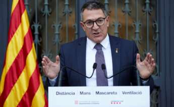 El consejero catalán de Interior, Miquel Sàmper, durante una rueda de prensa en Barcelona, el 18 de febrero de 2021 | EFE/AG/Archivo