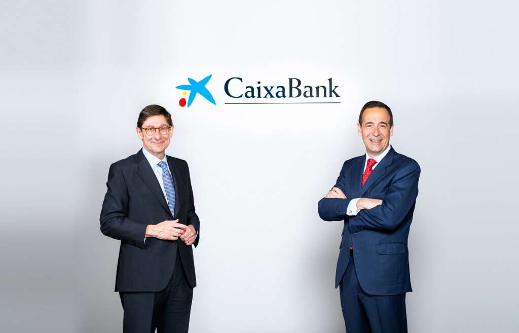 El presidente de Caixabank, José Ignacio Goirigolzarri, y el consejero delegado, Gonzalo Gortázar.