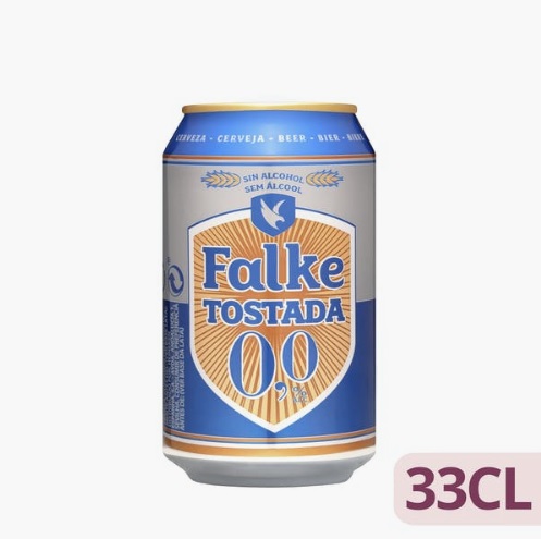 Una lata de la cerveza tostada Falke, de Mercadona.