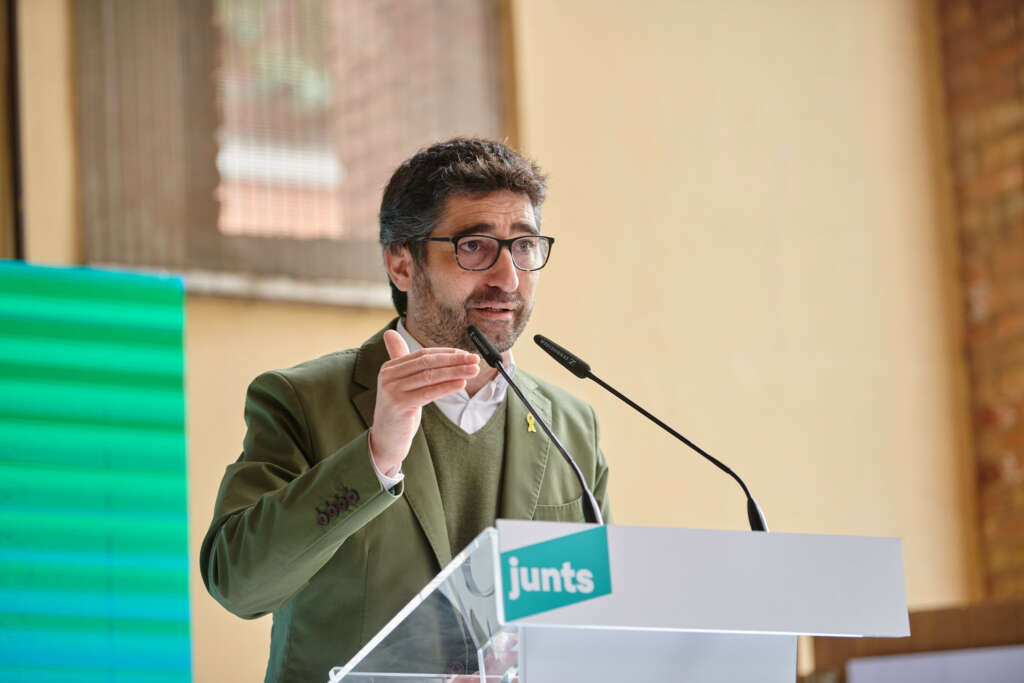 El conseller de Polítiques Digitals, Jordi Puigneró, en un acto de campaña de Junts per Catalunya en Sant Cugat / Julio Díaz (Junts)
