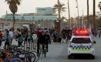 Vista del Paseo Marítimo de Barcelona el 3 de abril de 2021, en plena Semana Santa y ante el miedo de una cuarta ola de coronavirus | EFE/EF/Archivo