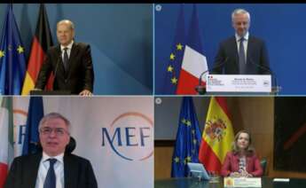 Ministros de Economía de Alemania, Francia, Italia y España. / BMF