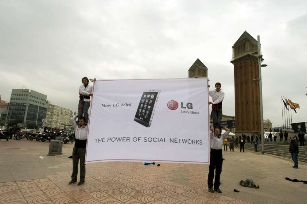 Imagen de archivo de LG en una de sus comparecencias en el Mobile World Congress de Barcelona. Fuente: LG