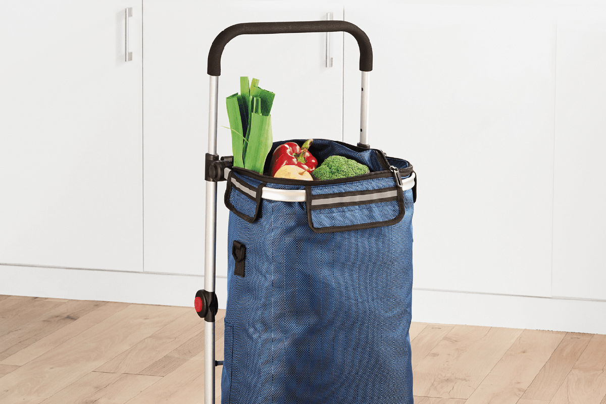 Aldi lanza un carrito de la compra plegable con asa extensible a