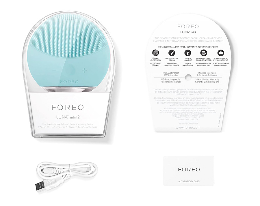 Cepillo inteligente para limpieza facial de Foreo, en Amazon