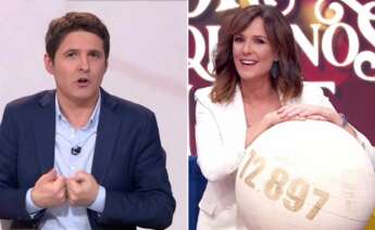 Jesús Cintora (i), conductor de 'Las cosas claras'; y Mónica López (d), presentadora de 'La hora de La 1', protagonistas de la franja matinal externalizada de La 1 de TVE | RTVE/Archivo