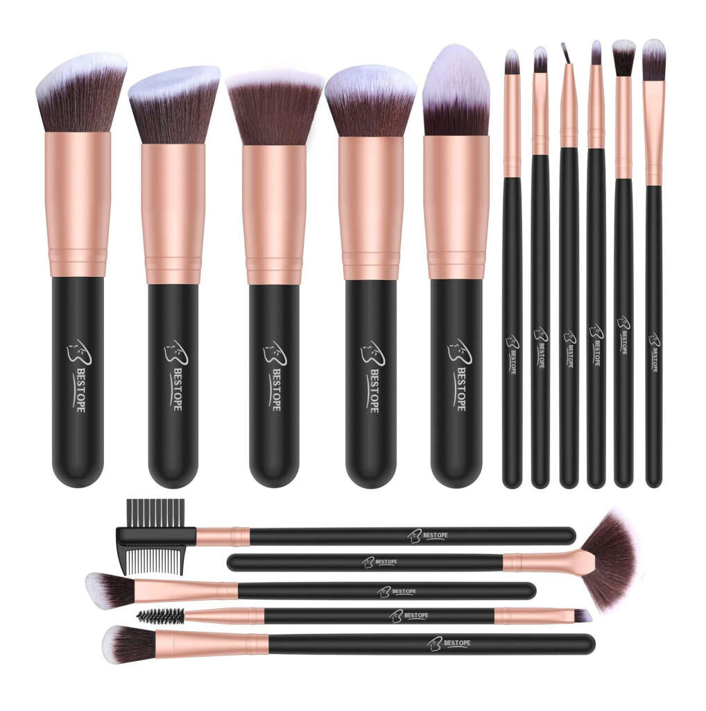 Set de brochas de maquillaje profesional de 16 piezas, en Amazon