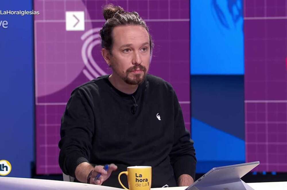 El líder de Podemos y candidato a la Comunidad de Madrid, Pablo Iglesias, en una entrevista en 'La hora de La 1' de TVE, el 9 de abril de 2021 | RTVE/Archivo