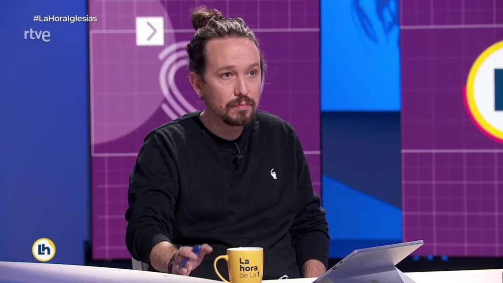 El líder de Podemos y candidato a la Comunidad de Madrid, Pablo Iglesias, en una entrevista en 'La hora de La 1' de TVE, el 9 de abril de 2021 | RTVE/Archivo