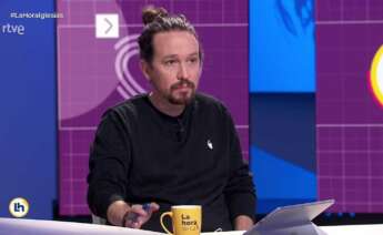El líder de Podemos y candidato a la Comunidad de Madrid, Pablo Iglesias, en una entrevista en 'La hora de La 1' de TVE, el 9 de abril de 2021 | RTVE/Archivo