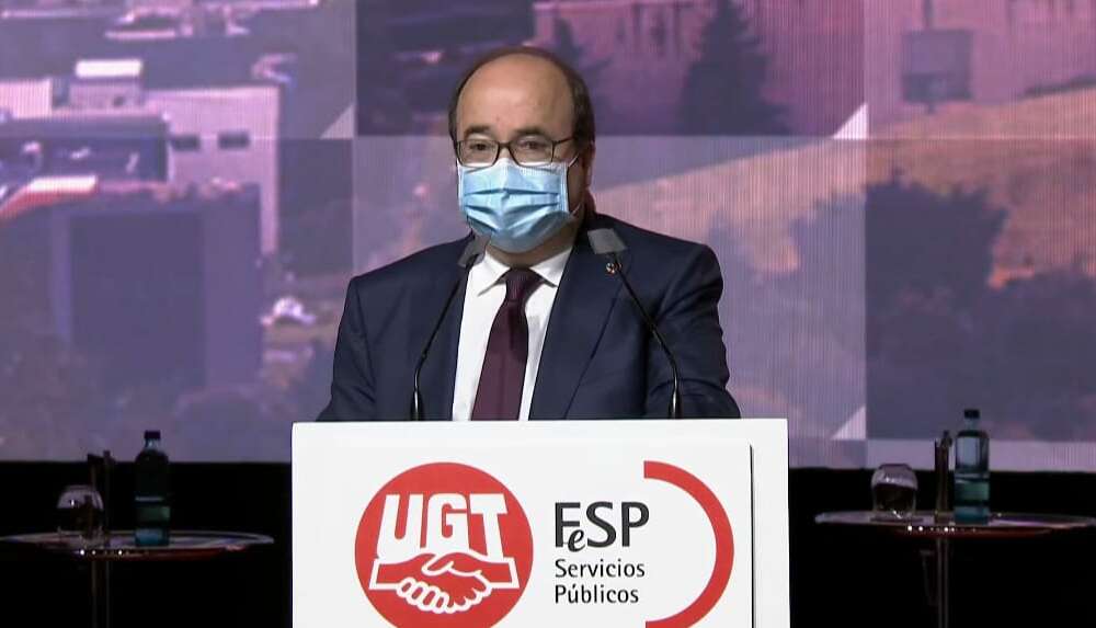 El ministro de Política Territorial y Función Pública, Miguel Iceta, participa en el congreso de FEsp-UGT.