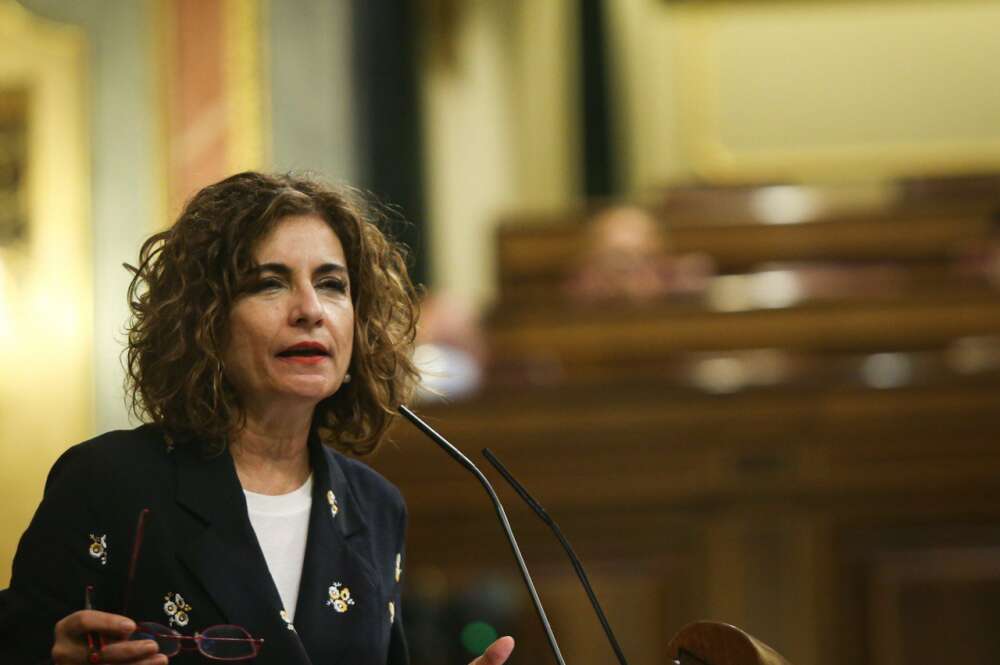 La ministra de Hacienda, María Jesús Montero, en el Congreso. / Congreso