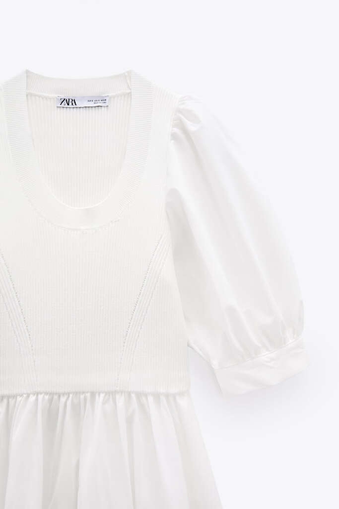 Vestido de punto combinado ‘Limited edition’, de Zara