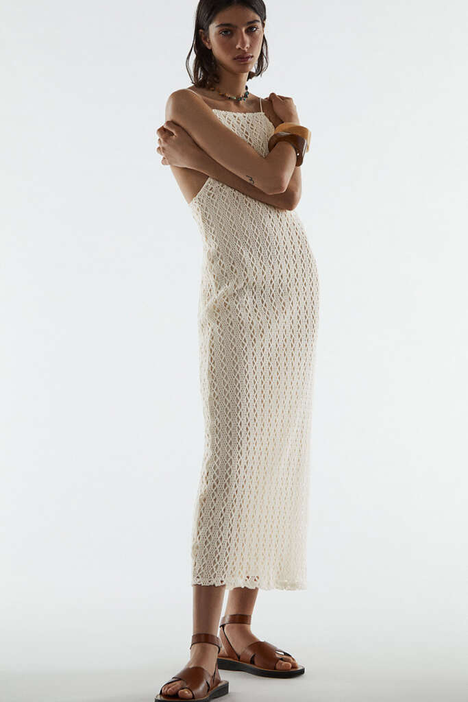 Vestido crochet halter de Zara
